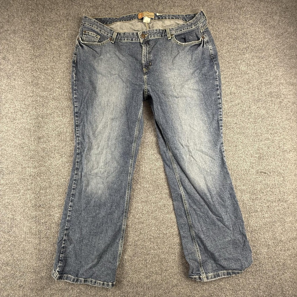 VTG Avenue Jeans Womens 22 Medium Wash Blue High Rise Relaxed Bootcut Denim